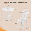 image:imageVINGLI 3 PCS Outdoor Bistro Set Outdoor Patio Set AllWeather Cast Aluminum Bistro Table Set Bistro Table and Chairs Set of 2 for Backyard Garden Balcony Bronze RoseRose