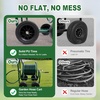 image:imageVINGLI 300FT 58in Garden Hose Reel Cart 4Wheel Portable Residential Hose Reel Cart Hose Guide System with Storage Basket Rust Resistant for Family Yard Garden and Farm BlackGreen