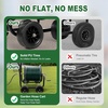 image:imageVINGLI 300FT 58in Garden Hose Reel Cart 4Wheel Portable Residential Hose Reel Cart Hose Guide System with Storage Basket Rust Resistant for Family Yard Garden and Farm BlackBlack