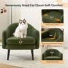 image:imageVINGLI 303 Wide Modern Barrel Accent Armchair with Track Armrest Solid Wooden Legs Comfy Upholstered Club Chair Round Single Home Sofa for Living Room Bedroom Reading Room Corduroy GreyGreen