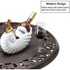 image:imageVINGLI 32 Inch Outdoor Patio Table with Umbrella Hole Cast Aluminum Round Patio Dining Table Bistro Table for Backyard Garden Patio Porch BronzeBronze