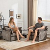 image:imageVINGLI 34 Width Oversized Accent Chairs Set of 2 Navy Sofa Reading Chair Upholstered Armchair Soft Chenille Fabric Living Room Chairs Sofa for Bedroom Home Office Play RoomTaupe