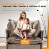 image:imageVINGLI 34 Width Oversized Accent Chairs Set of 2 Navy Sofa Reading Chair Upholstered Armchair Soft Chenille Fabric Living Room Chairs Sofa for Bedroom Home Office Play RoomLight Brown