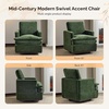 image:imageVINGLI 360 Swivel MidCentury Modern Accent Armchair with DoubleLayer Seat Cushions Comfy Single Square Sofa Upholstered Club Chair for Living RoomBedroom Reading Room Chenille Green