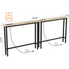 image:imageVINGLI 39 Console Table with Charging Station 59 Narrow Sofa Table Behind Couch Entryway Table with Power Outlet amp 49 Ft Extension Cord amp Adjustable Feet for Living Room Hallway OakOak