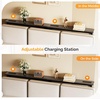 image:imageVINGLI 39 Console Table with Charging Station 59 Narrow Sofa Table Behind Couch Entryway Table with Power Outlet amp 49 Ft Extension Cord amp Adjustable Feet for Living Room Hallway OakBlack
