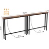 image:imageVINGLI 39 Console Table with Charging Station 59 Narrow Sofa Table Behind Couch Entryway Table with Power Outlet amp 49 Ft Extension Cord amp Adjustable Feet for Living Room Hallway OakRustic Brown