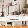 image:imageVINGLI 39 Console Table with Charging Station 59 Narrow Sofa Table Behind Couch Entryway Table with Power Outlet amp 49 Ft Extension Cord amp Adjustable Feet for Living Room Hallway OakOak