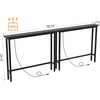 image:imageVINGLI 39 Console Table with Charging Station 59 Narrow Sofa Table Behind Couch Entryway Table with Power Outlet amp 49 Ft Extension Cord amp Adjustable Feet for Living Room Hallway OakBlack
