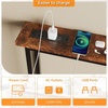 image:imageVINGLI 39 Console Table with Charging Station 59 Narrow Sofa Table Behind Couch Entryway Table with Power Outlet amp 49 Ft Extension Cord amp Adjustable Feet for Living Room Hallway OakRustic Brown
