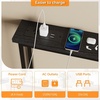 image:imageVINGLI 39 Console Table with Charging Station 59 Narrow Sofa Table Behind Couch Entryway Table with Power Outlet amp 49 Ft Extension Cord amp Adjustable Feet for Living Room Hallway OakBlack