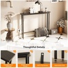 image:imageVINGLI 39 Console Table with Charging Station 59 Narrow Sofa Table Behind Couch Entryway Table with Power Outlet amp 49 Ft Extension Cord amp Adjustable Feet for Living Room Hallway OakBlack