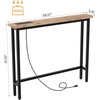 image:imageVINGLI 39 Console Table with Charging Station 59 Narrow Sofa Table Behind Couch Entryway Table with Power Outlet amp 49 Ft Extension Cord amp Adjustable Feet for Living Room Hallway OakOak