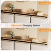image:imageVINGLI 39 Console Table with Charging Station 59 Narrow Sofa Table Behind Couch Entryway Table with Power Outlet amp 49 Ft Extension Cord amp Adjustable Feet for Living Room Hallway OakOak