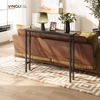 image:imageVINGLI 39 Console Table with Charging Station 59 Narrow Sofa Table Behind Couch Entryway Table with Power Outlet amp 49 Ft Extension Cord amp Adjustable Feet for Living Room Hallway OakBlack