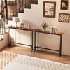 image:imageVINGLI 39 Console Table with Charging Station 59 Narrow Sofa Table Behind Couch Entryway Table with Power Outlet amp 49 Ft Extension Cord amp Adjustable Feet for Living Room Hallway OakRustic Brown