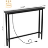 image:imageVINGLI 39 Console Table with Charging Station 59 Narrow Sofa Table Behind Couch Entryway Table with Power Outlet amp 49 Ft Extension Cord amp Adjustable Feet for Living Room Hallway OakBlack