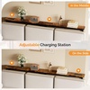 image:imageVINGLI 39 Console Table with Charging Station 59 Narrow Sofa Table Behind Couch Entryway Table with Power Outlet amp 49 Ft Extension Cord amp Adjustable Feet for Living Room Hallway OakRustic Brown