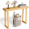 image:imageVINGLI 429 Entryway Table Solid Wood Console Table Narrow Sofa Table Behind Couch Thin for Living Room Entrance Hallway Foyer Bedroom Office Natural WoodNatural Wood