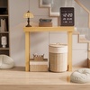 image:imageVINGLI 429 Entryway Table Solid Wood Console Table Narrow Sofa Table Behind Couch Thin for Living Room Entrance Hallway Foyer Bedroom Office Natural WoodNatural Wood