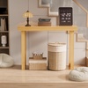 image:imageVINGLI 429 Entryway Table Solid Wood Console Table Narrow Sofa Table Behind Couch Thin for Living Room Entrance Hallway Foyer Bedroom Office Natural WoodNatural Wood