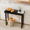 image:imageVINGLI 429 Entryway Table Solid Wood Console Table Narrow Sofa Table Behind Couch Thin for Living Room Entrance Hallway Foyer Bedroom Office Natural WoodBlack