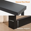 image:imageVINGLI 429 Entryway Table Solid Wood Console Table Narrow Sofa Table Behind Couch Thin for Living Room Entrance Hallway Foyer Bedroom Office Natural WoodBlack