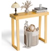 image:imageVINGLI 429 Entryway Table Solid Wood Console Table Narrow Sofa Table Behind Couch Thin for Living Room Entrance Hallway Foyer Bedroom Office Natural WoodNatural Wood