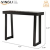 image:imageVINGLI 429 Entryway Table Solid Wood Console Table Narrow Sofa Table Behind Couch Thin for Living Room Entrance Hallway Foyer Bedroom Office Natural WoodBlack