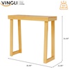 image:imageVINGLI 429 Entryway Table Solid Wood Console Table Narrow Sofa Table Behind Couch Thin for Living Room Entrance Hallway Foyer Bedroom Office Natural WoodNatural Wood