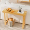 image:imageVINGLI 429 Entryway Table Solid Wood Console Table Narrow Sofa Table Behind Couch Thin for Living Room Entrance Hallway Foyer Bedroom Office Natural WoodNatural Wood