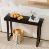 image:imageVINGLI 429 Entryway Table Solid Wood Console Table Narrow Sofa Table Behind Couch Thin for Living Room Entrance Hallway Foyer Bedroom Office Natural WoodBlack