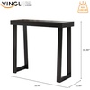 image:imageVINGLI 429 Entryway Table Solid Wood Console Table Narrow Sofa Table Behind Couch Thin for Living Room Entrance Hallway Foyer Bedroom Office Natural WoodBlack