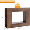 image:imageVINGLI 43 Fluted Console Table with Storage and Lights Small Wood Entryway Table with Shelves Narrow Sofa Table Behind Couch for Living Room Entrance Foyer Hallway BlackBrown