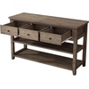 image:imageVINGLI 47 Console Table Entryway Table with 3 Drawers amp 2 Storage Shelves Narrow Sofa Table Behind Couch Console Tables for Living Room Entrance Foyer Hallway Office GreyGrey