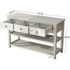 image:imageVINGLI 47 Console Table Entryway Table with 3 Drawers amp 2 Storage Shelves Narrow Sofa Table Behind Couch Console Tables for Living Room Entrance Foyer Hallway Office GreyWhite