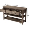 image:imageVINGLI 47 Console Table Entryway Table with 3 Drawers amp 2 Storage Shelves Narrow Sofa Table Behind Couch Console Tables for Living Room Entrance Foyer Hallway Office GreyGrey