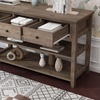 image:imageVINGLI 47 Console Table Entryway Table with 3 Drawers amp 2 Storage Shelves Narrow Sofa Table Behind Couch Console Tables for Living Room Entrance Foyer Hallway Office GreyGrey