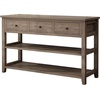 image:imageVINGLI 47 Console Table Entryway Table with 3 Drawers amp 2 Storage Shelves Narrow Sofa Table Behind Couch Console Tables for Living Room Entrance Foyer Hallway Office GreyGrey