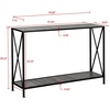 image:imageVINGLI 47 Entryway Table Narrow Console Table with 2Tier Sofa Table Behind Couch Farmhouse Entry Table for Entryway Hallway Living Room Office Grey