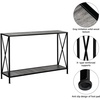 image:imageVINGLI 47 Entryway Table Narrow Console Table with 2Tier Sofa Table Behind Couch Farmhouse Entry Table for Entryway Hallway Living Room Office Grey