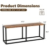 image:imageVINGLI 472 Inch Indoor Outdoor Bench Charcoal Gray Dining amp Patio Bench with Heavy Duty Metal Frame Backless Seating Bench for Dining Room Garden Porch Balcony amp EntrywayBrown