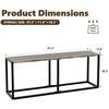 image:imageVINGLI 472 Inch Indoor Outdoor Bench Charcoal Gray Dining amp Patio Bench with Heavy Duty Metal Frame Backless Seating Bench for Dining Room Garden Porch Balcony amp EntrywayGrey