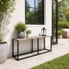 image:imageVINGLI 472 Inch Indoor Outdoor Bench Charcoal Gray Dining amp Patio Bench with Heavy Duty Metal Frame Backless Seating Bench for Dining Room Garden Porch Balcony amp EntrywayGrey