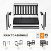 image:imageVINGLI 49in HDPE Outdoor Bench with Backrest and Armrests 2Person Weatherproof Patio Bench Heavy Duty 600 lbs Capacity Low Maintenance Garden Benches for Porch Backyard Poolside Park BlackBlack