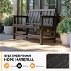 image:imageVINGLI 49in HDPE Outdoor Bench with Backrest and Armrests 2Person Weatherproof Patio Bench Heavy Duty 600 lbs Capacity Low Maintenance Garden Benches for Porch Backyard Poolside Park BlackBlack