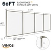 image:imageVINGLI 4ft High Pool Fence for Inground and Above Ground Pools Removable Mesh Safety Fencing with SelfClosing Gate HeavyDuty Protective Barrier for Garden amp Backyard  Gray 48 FT60 FT