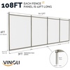 image:imageVINGLI 4ft High Pool Fence for Inground and Above Ground Pools Removable Mesh Safety Fencing with SelfClosing Gate HeavyDuty Protective Barrier for Garden amp Backyard  Gray 48 FT108 FT