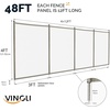image:imageVINGLI 4ft High Pool Fence for Inground and Above Ground Pools Removable Mesh Safety Fencing with SelfClosing Gate HeavyDuty Protective Barrier for Garden amp Backyard  Gray 48 FT48 FT
