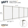 image:imageVINGLI 4ft High Pool Fence for Inground and Above Ground Pools Removable Mesh Safety Fencing with SelfClosing Gate HeavyDuty Protective Barrier for Garden amp Backyard  Gray 48 FT96 FT